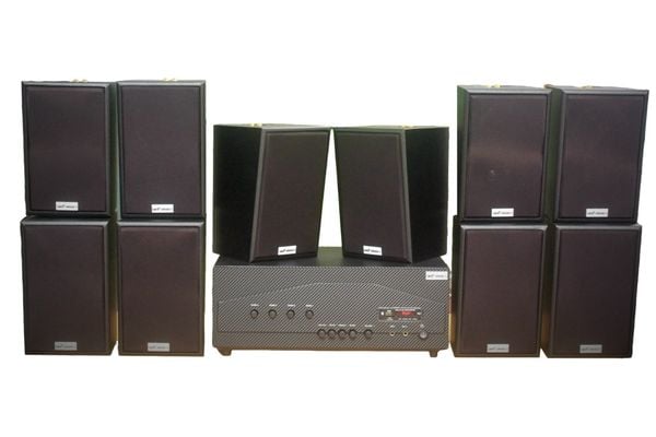 [Diện tích 200m2 + 04 Kênh] A917_DA-4K Goldsound 4 vùng âm lượng 1500w + 10 loa Goldsound V40C_DA 40w, Amply 4 - 6 vùng âm lượng, loa được thiết kế riêng cho quán, bật lớn không tạp âm, miễn phí công lắp đặt, bảo hành dài hạn 5 năm.