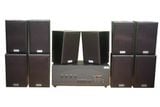 [Diện tích 200m2 + 04 Kênh] Amply Goldsound A917-4K 4 vùng 1200w + 10 loa Goldsound vệ tinh treo tường V40C 40w, loa được thiết kế riêng cho quán, bật lớn không tạp âm, miễn phí công lắp đặt, bảo hành dài hạn 5 năm.