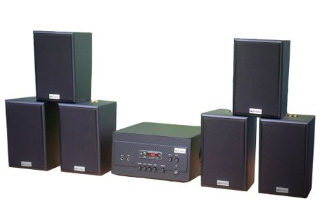 [Diện tích 120m2 + 02 Kênh] Amply A907 + 6 V40C, Amply hai vùng âm lượng, loa được thiết kế riêng cho quán, bật lớn không tạp âm, miễn phí công lắp đặt, bảo hành dài hạn 5 năm.