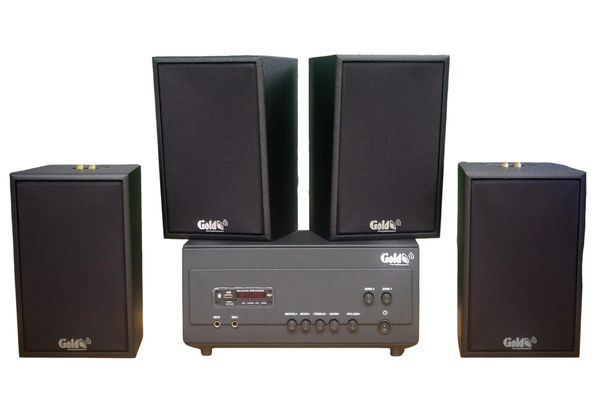 [Diện tích 80m2 + 02 Kênh] Amply A907PU-2K Goldsound 2 vùng âm lượng 900w + 4 loa Goldsound V40C - 40w, loa được thiết kế riêng cho quán, bật lớn không tạp âm, miễn phí công lắp đặt, bảo hành dài hạn 5 năm