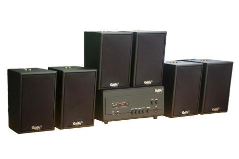 [Diện tích 120m2 + 02 Kênh] Amply A907PU-2K Goldsound 2 vùng âm lượng 900w + 6 loa Goldsound V40C - 40w, loa được thiết kế riêng cho quán, bật lớn không tạp âm, miễn phí công lắp đặt, bảo hành dài hạn 5 năm