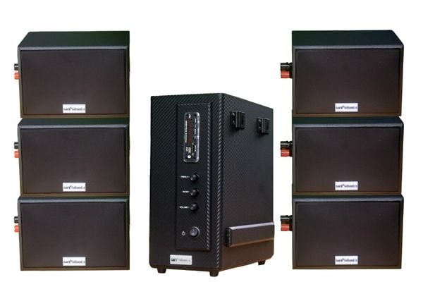 THANH LÝ dàn âm thanh quán [Amply 150w + 6 loa treo tường 15w Goldsound] - BH 6 tháng