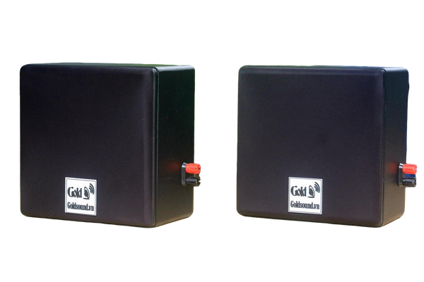 Loa Goldsound vệ tinh treo tường V23DA (số lượng 01 loa), công suất 23w, loa bass 4 inch, treble 2 inch, kích thước rộng 22 cm, cao 22 cm, sâu 14 cm, bảo hành dài hạn 5 năm.