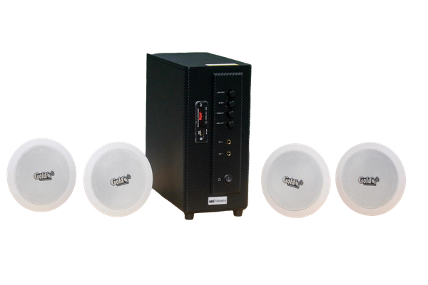 [Diện tích 80m2] Bộ loa âm trần thông báo phát nhạc nền tự động cao cấp SA4.0 (amply 154w + 4 loa âm trần 15w), loa được thiết kế riêng cho quán, bật lớn không tạp âm, bảo hành dài hạn 12 tháng