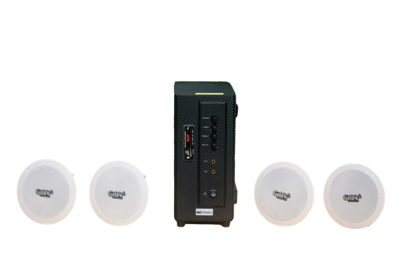 [Diện tích 80m2] Bộ loa âm trần cao cấp SA4.0_SG (amply 154w + 4 loa âm trần 15w), loa được thiết kế riêng cho quán, bật lớn không tạp âm, bảo hành dài hạn 12 tháng