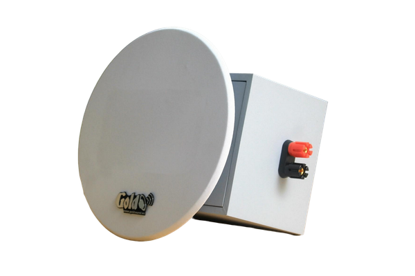 Loa âm trần Goldsound VAT12 Gold4cafe (1 loa) - công suất 12w, củ loa toàn dải cả âm Bass &Tress 3 inch, loa được thiết kế đập chậm để phù hợp với style quán dịch vụ, kích thước 12.5x19.5x10.5 cm (C - R - S); chất liệu thùng gỗ 100%