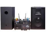 Dàn âm thanh Acoustic V258PU: Đẩy 1200w Goldsound + 2 loa Goldsound V258PU - 258w + 1 Micro không dây  + 1 vang cơ, bảo hành dài hạn 5 năm.