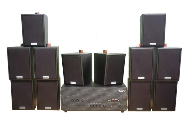 [Diện tích 240m2 + 04 Kênh] A917_TH-4K Goldsound 4 vùng âm lượng 1500w + 12 loa Goldsound V25C_TH 25w, Amply 4 - 6 vùng âm lượng, loa được thiết kế riêng cho quán, bật lớn không tạp âm, miễn phí công lắp đặt, bảo hành dài hạn 5 năm.