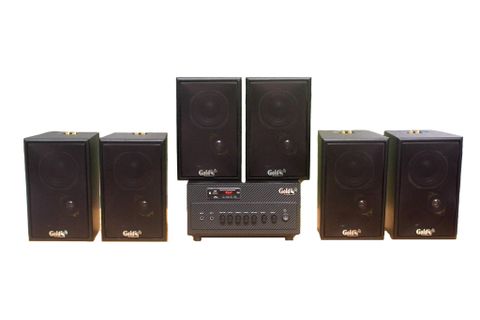 [Diện tích 120m2 + 02 Kênh] A384 Goldsound 2 vùng âm lượng 380w + 6 loa Goldsound V40C 40w, loa được thiết kế riêng cho quán, bật lớn không tạp âm, miễn phí công lắp đặt, bảo hành dài hạn 5 năm.