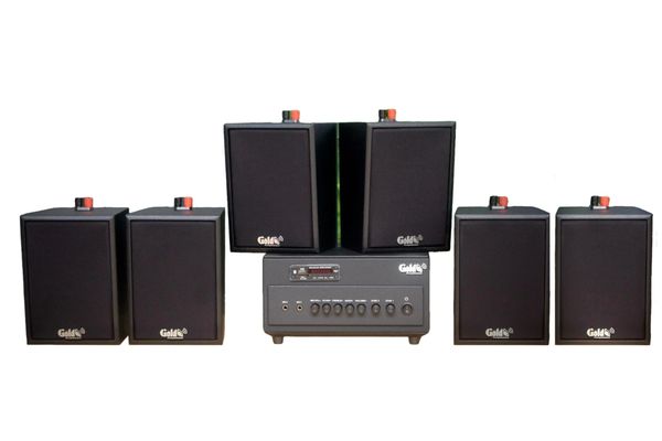 [Diện tích 120m2 + 2 Kênh] A384PU_SG-2K Goldsound 2 vùng âm lượng 380w + 6 loa Goldsound V25C_SG, loa được thiết kế riêng cho quán, bật lớn không tạp âm, miễn phí công lắp đặt, bảo hành dài hạn 5 năm.