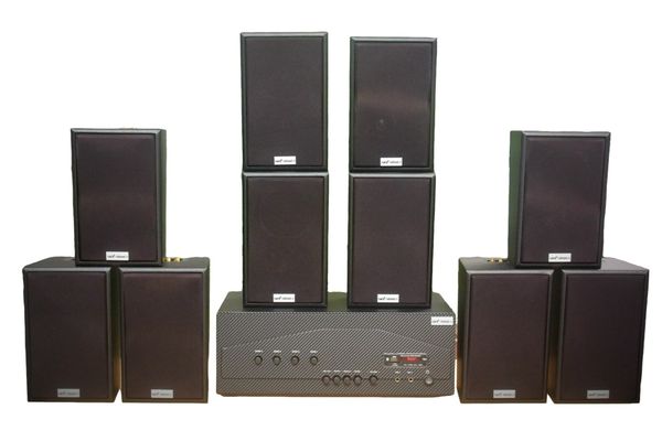 [Diện tích 200m2 + 04 Kênh] A917_SG-4K Goldsound 4 vùng âm lượng 1500w + 10 loa Goldsound V40C_SG 40w, Amply 4 - 6 vùng âm lượng, loa được thiết kế riêng cho quán, bật lớn không tạp âm, miễn phí công lắp đặt, bảo hành dài hạn 5 năm.