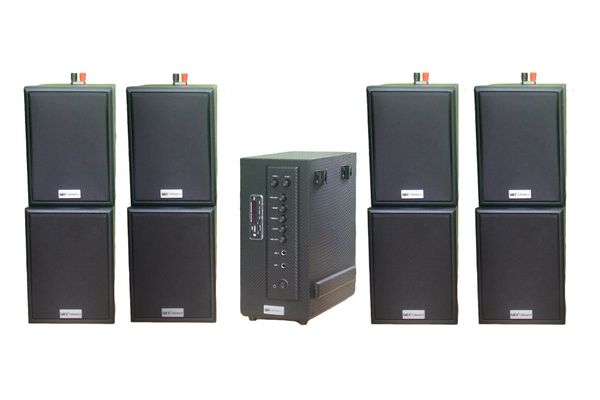 [Diện tích 160m2 + 02 Kênh] AMT384_TH Goldsound 2 vùng âm lượng 380w + 8 loa Goldsound V25C_TH 25w, loa được thiết kế riêng cho quán, bật lớn không tạp âm, miễn phí công lắp đặt, bảo hành dài hạn 5 năm