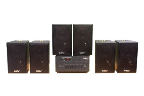 [Diện tích 120m2 + 02 Kênh] A384_DA Goldsound 2 vùng âm lượng 380w + 6 loa Goldsound V40C_DA 40w, loa được thiết kế riêng cho quán, bật lớn không tạp âm, miễn phí công lắp đặt, bảo hành dài hạn 5 năm.