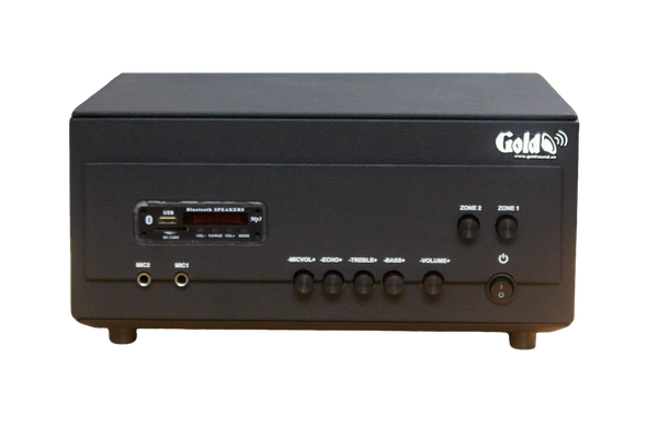 Amply cho quán A907PU_SG - 2K: 2 phân vùng đầu ra (900w, đủ kết nối Bluetooth, RCA, AV, USB) chuyên dụng cho quán cafe, nhà hàng, spa...