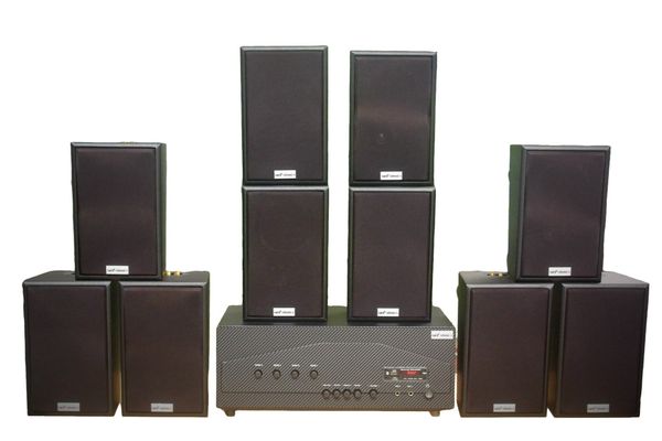 [Diện tích 200m2 + 04 Kênh] A917_TH-4K Goldsound 4 vùng âm lượng 1500w + 10 loa Goldsound V40C_TH 40w, Amply 4 - 6 vùng âm lượng, loa được thiết kế riêng cho quán, bật lớn không tạp âm, miễn phí công lắp đặt, bảo hành dài hạn 5 năm.