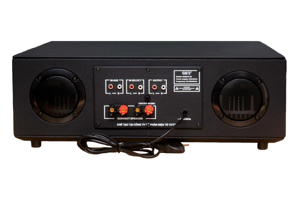 Cục đẩy công suất A958PU_DA-2K Goldsound (công suất 2000w, 2 phân vùng đầu ra, đủ kết nối Bluetooth, RCA, AV, USB)