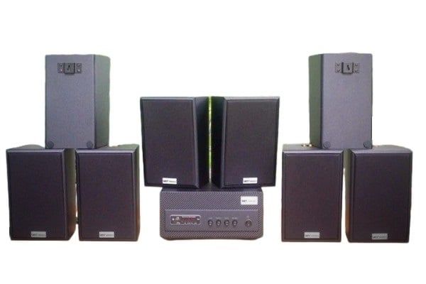 [Diện tích 160m2 + 02 Kênh] A501_TH Goldsound 500w + 8 loa Goldsound V40C_TH 40w, loa được thiết kế riêng cho quán, bật lớn không tạp âm, miễn phí công lắp đặt, bảo hành dài hạn 5 năm.