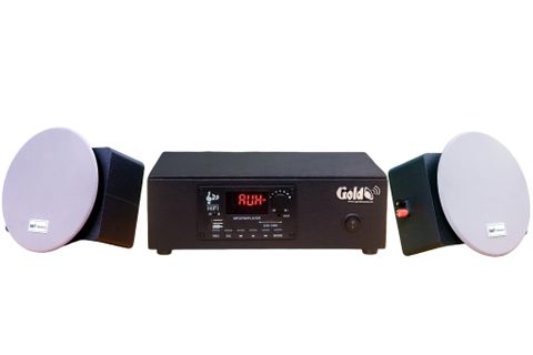 HÀNG TRƯNG BÀY: Dàn âm thanh quán [Amply 60w + 2 loa âm trần 16w Goldsound] - BH 6 tháng