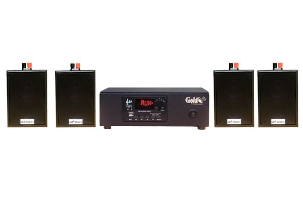THANH LÝ dàn âm thanh quán [Amply 60w + 4 loa treo tường 12w Goldsound] - BH 6 tháng