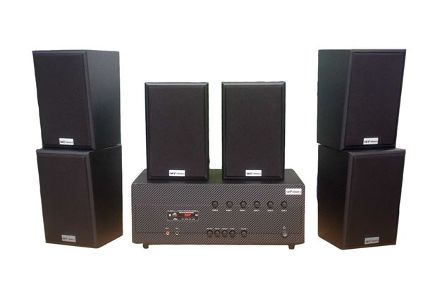 [Diện tích 120m2 + 06 Kênh] A384_TH-6K Goldsound 6 vùng âm lượng 1200w + 6 loa Goldsound V40C_TH 40w, Amply 4 - 6 vùng âm lượng, loa được thiết kế riêng cho quán, bật lớn không tạp âm, miễn phí công lắp đặt, bảo hành dài hạn 5 năm.