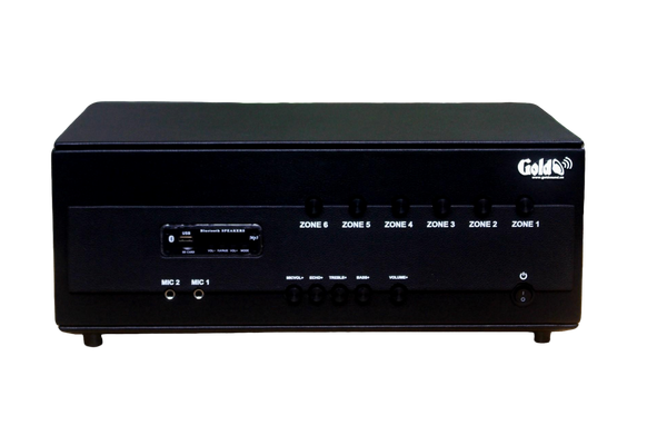 Amply A384PU_TH - 6K: 6 phân vùng đầu ra (1200w, đủ kết nối Bluetooth, RCA, AV, USB)