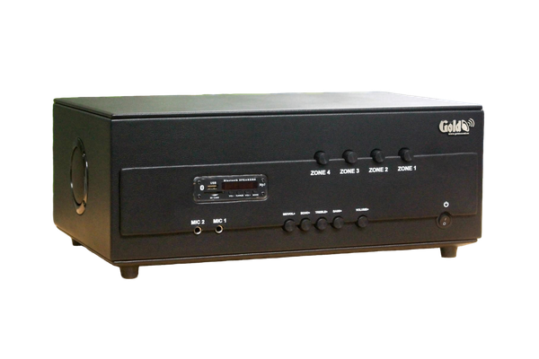 Amply A384PU_TH-4K: 4 phân vùng đầu ra (800w, đủ kết nối Bluetooth, RCA, AV, USB) chuyên dụng cho quán cafe, nhà hàng