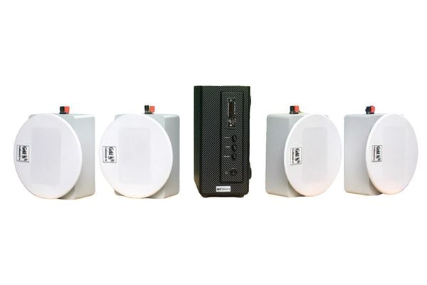 [Diện tích 80m2] AMT155_SG Goldsound 150w + 4 loa âm trần Goldsound VAT38_SG 38w, loa được thiết kế riêng cho quán, bật lớn không tạp âm, miễn phí công lắp đặt, bảo hành dài hạn 5 năm