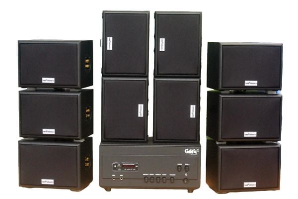[Diện tích 200m2] A907PU-2K Goldsound 900w + 10 loa Goldsound ngoài trời V101-NT - 15w, loa được thiết kế riêng cho quán, bật lớn không tạp âm, không bao gồm công lắp đặt, bảo hành 12 tháng