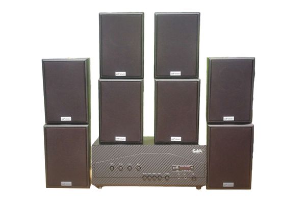 [Diện tích 160m2 + 04 Kênh] A917_DA-4K Goldsound 4 vùng âm lượng 1500w + 8 loa Goldsound V40C_DA 40w, Amply 4 - 6 vùng âm lượng, loa được thiết kế riêng cho quán, bật lớn không tạp âm, miễn phí công lắp đặt, bảo hành dài hạn 5 năm.