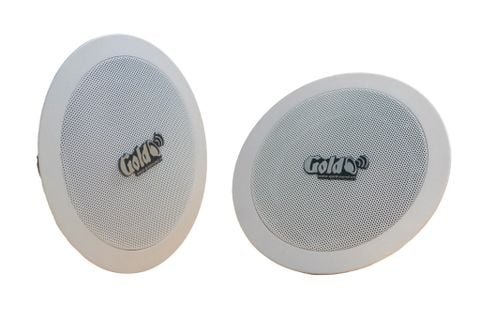 Loa vệ tinh âm trần VAT101 Goldsound (Số lượng 01 loa), Bass 10 cm, công suất thực 15w, Thiết kế hình tròn, hoàn toàn màu trắng, sang trọng, độ thẩm mỹ cao