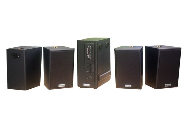 [Diện tích 80m2] AMT155_SG Goldsound 2 vùng âm lượng 150w + 4 loa Goldsound V40C_SG 40w, loa được thiết kế riêng cho quán, bật lớn không tạp âm, miễn phí công lắp đặt, bảo hành dài hạn 5 năm.
