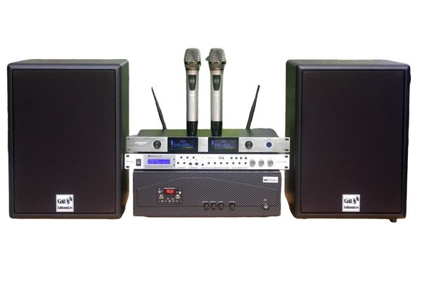Khuyến mại lớn: dàn Karaoke gia đình K230 (01 đẩy 1200w + 01 Vang + 01 bộ Micro không dây + loa 230)