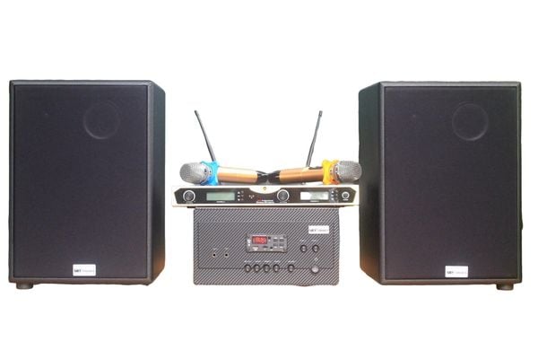 [Diện tích 50m2 + 2 Kênh] Dàn hát K230Mi (Amply 1200w + Loa K230 + 2 Micro không dây)