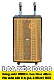 Loa kéo D1000 Goldsound (Bass 40cm, 1000w, kèm 2 Micro, pin 5-6H)
