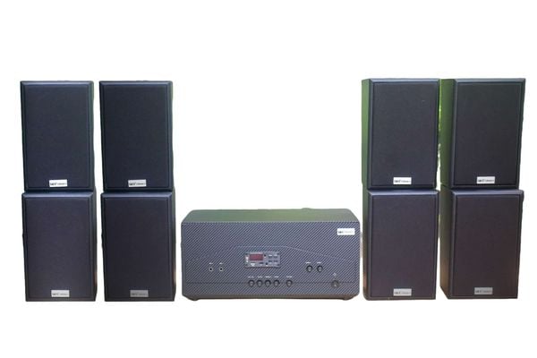 [Diện tích 160m2 + 02 Kênh] A917N_DA Goldsound 2 vùng âm lượng 1200w + 8 loa Goldsound V40C_DA 40w, loa được thiết kế riêng cho quán, bật lớn không tạp âm, miễn phí công lắp đặt, bảo hành dài hạn 5 năm.