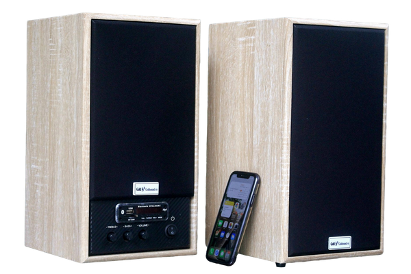 Loa HIFI GS31 2.0 Bookshelf 5, công suất 160w, Bass 4 inch, Tress 2 inch, bluetooth 5.0, cổng rca, khe usb, thiết kế loa thùng gỗ cao 38 cm, rộng 21 cm, sâu 21.5 cm. Bảo hành 12 tháng