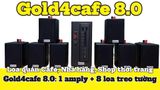 Dàn loa thông báo phát nhạc nền tự động Gold4cafe_SG 8.0 (01 Amply + 08 loa treo tường), Amply 2 vùng âm lượng, loa được thiết kế riêng cho quán, bật lớn không tạp âm, bảo hành dài hạn 5 năm.