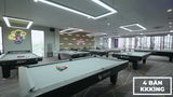 Loa Goldsound cho GINZA BILLIARDS CLUB 3,  quận Gò Vấp, TP.HCM, amply 4 kênh 1500w, bluetooth 5.0, 08 loa V130 - 130w, loa được thiết kế riêng cho quán, bật lớn không tạp âm, miễn phí công lắp đặt, bảo hành dài hạn 5 năm