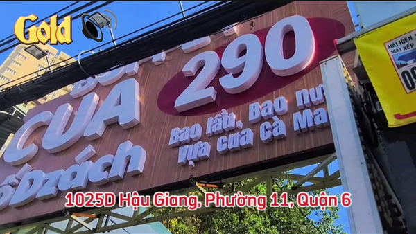 Loa Goldsound cho nhà hàng Buffet Cua 290, TP.HCM, loa được thiết kế riêng cho quán, bật lớn không tạp âm, miễn phí công lắp đặt, bảo hành dài hạn 5 năm