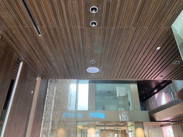 Loa Goldsound cho toà nhà tại Phủ Lỗ, Sóc Sơn, amply 4 kênh 1500w, bluetooth 5.0, 6 loa âm trần VAT38 - 38w, loa được thiết kế riêng cho quán, bật lớn không tạp âm, miễn phí công lắp đặt, bảo hành dài hạn 5 năm