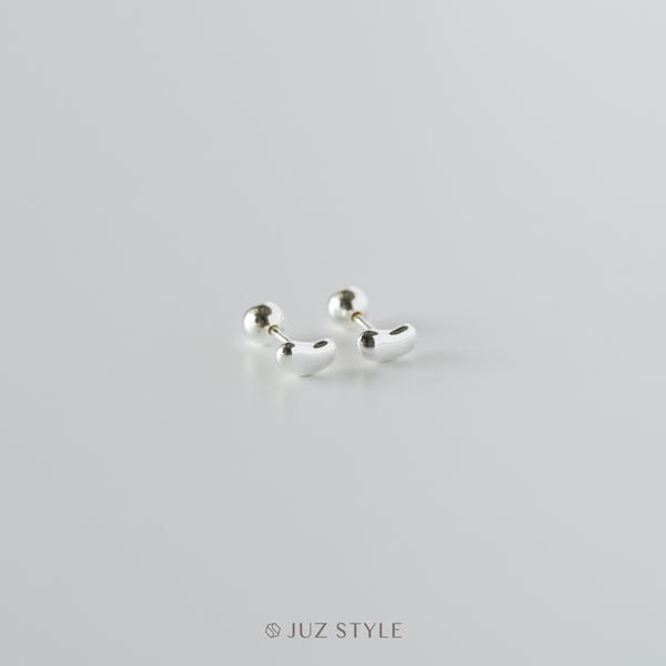  Bông tai bạc Bean ballstuds 