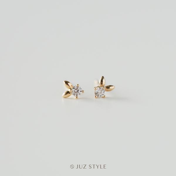  Bông tai vàng 14K bunny cz (lẻ 1 chiếc) 