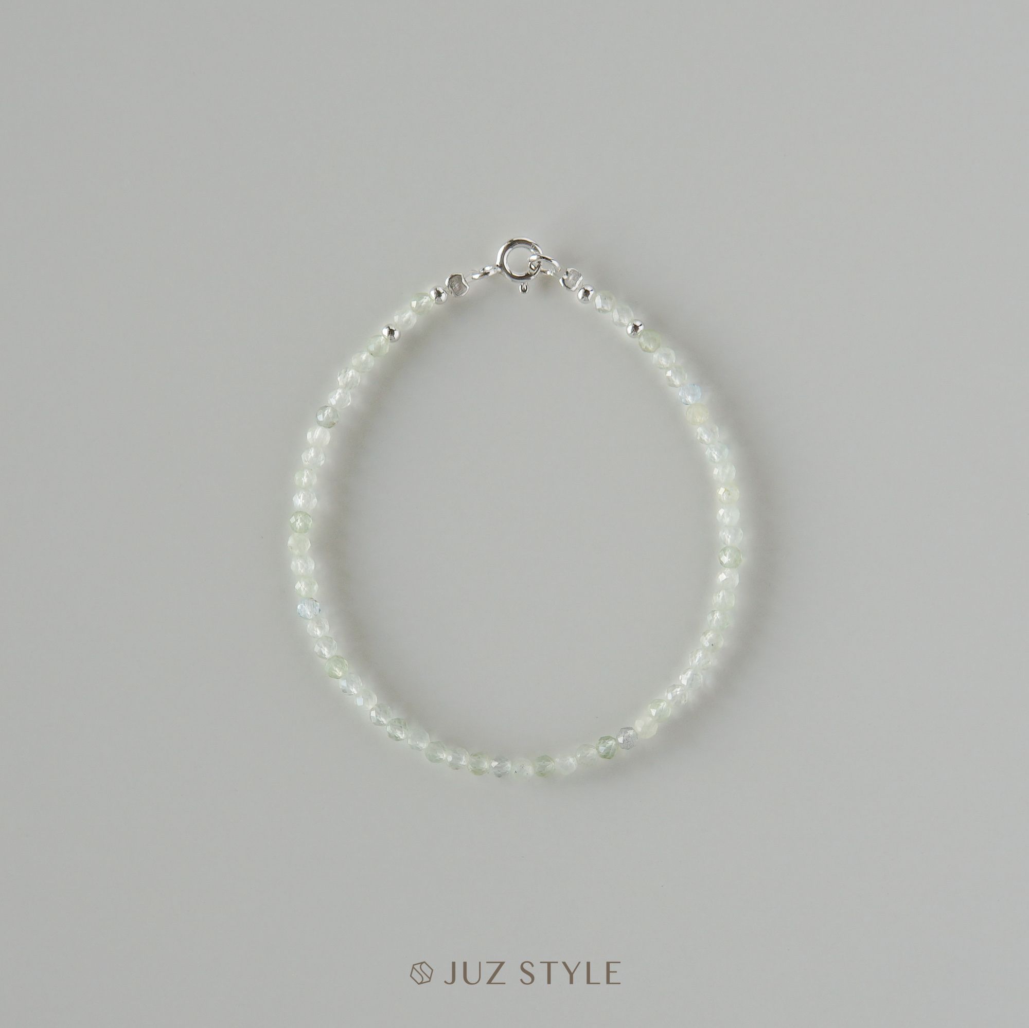  Vòng tay đá Prehnite 2.5mm 
