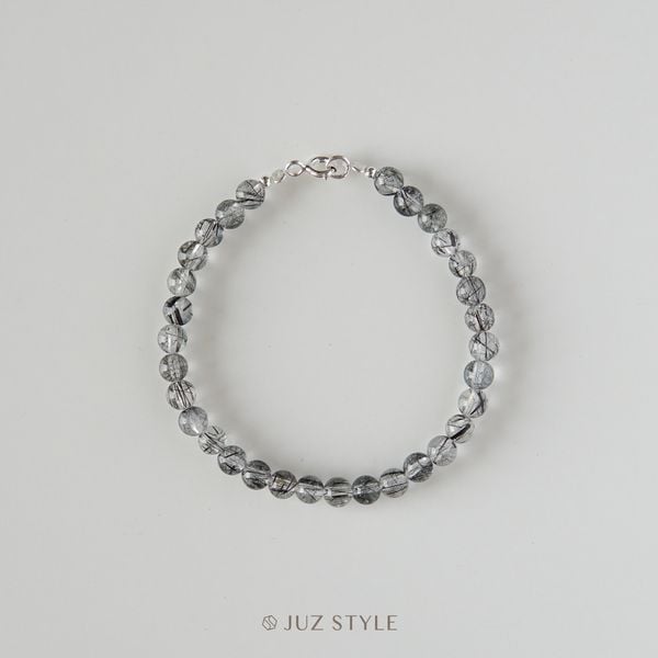  Vòng tay đá Black rutilated quartz 5mm 