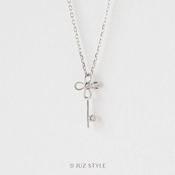  Dây chuyền bạc CZ Key 