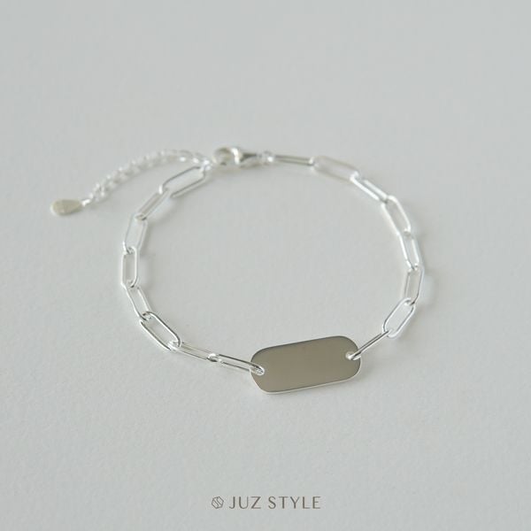  Lắc tay bạc Oval tag 