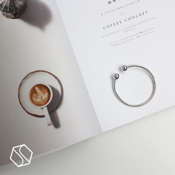  Kiềng tay bạc Basic bangle 