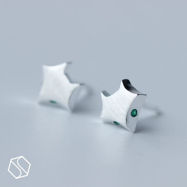  Bông tai bạc Greeneye fox 