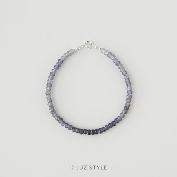  Vòng tay đá Ombré Iolite 3.7mm x 2.4mm 