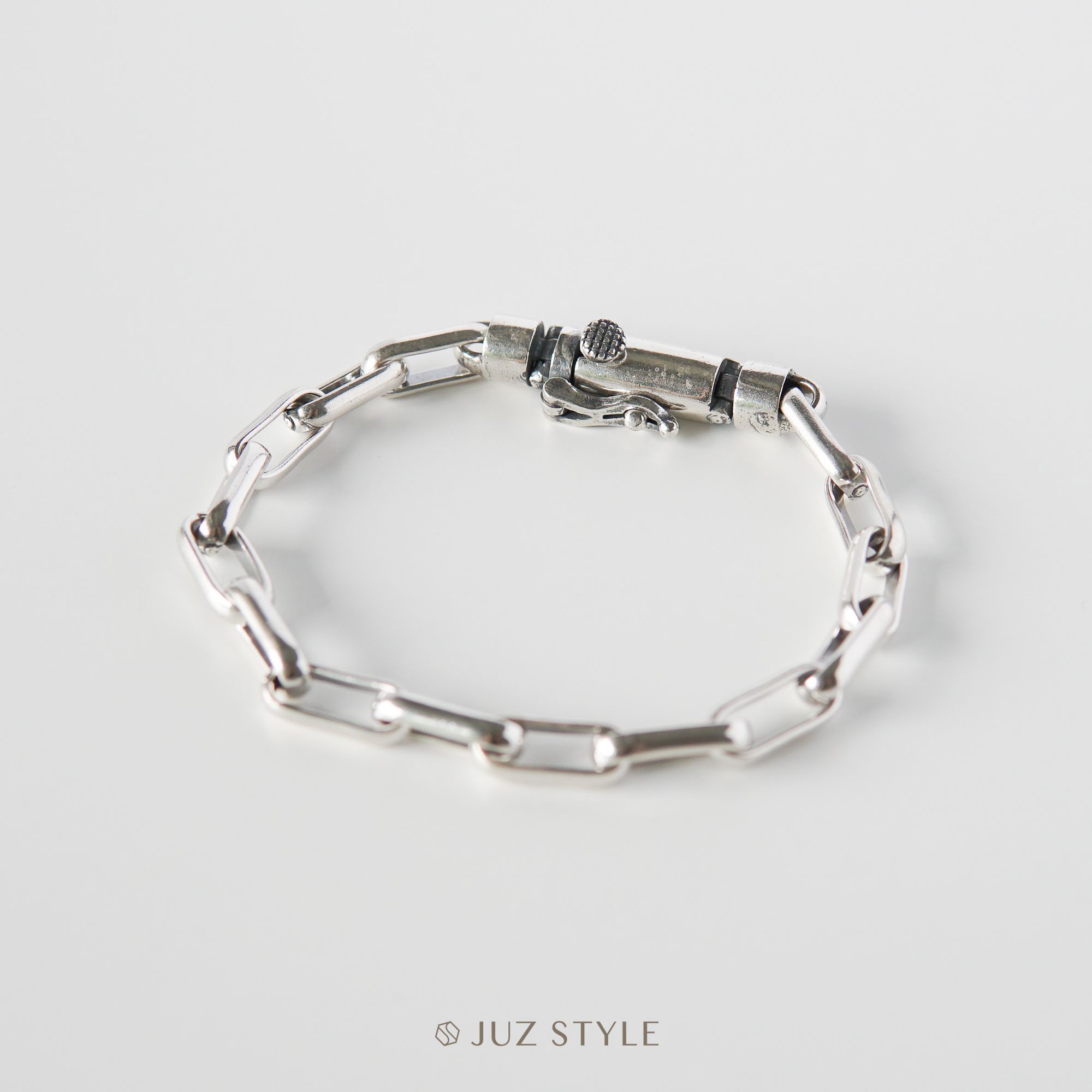  Lắc tay bạc Oval chain Unisex 